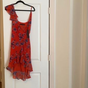 Red floral house of harlow 1960 X revolve dress